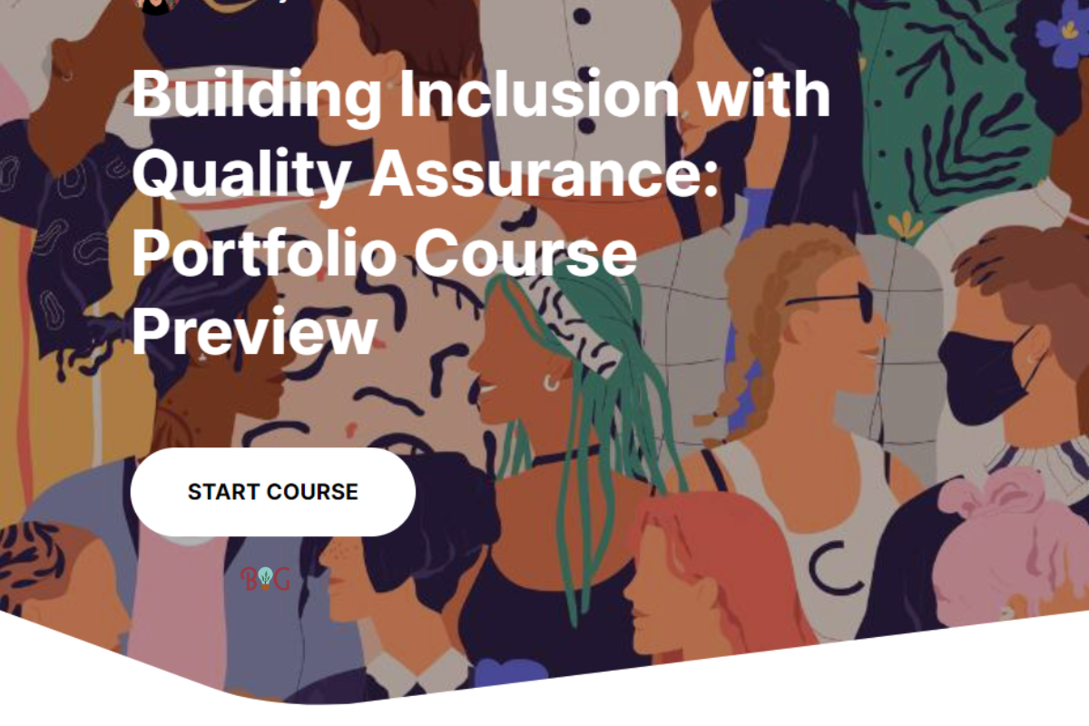 Screenshot of the course start screen